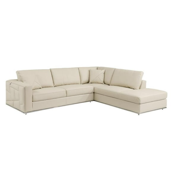 Titan Furnishings Transitional Italian Top Grain Leather Sectional
