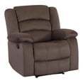 thumbnail image 1 of Titan Furnishings Transitional Microfiber Fabric Recliner Chair in Brown, 1 of 9