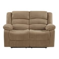 thumbnail image 1 of Titan Furnishings Transitional Microfiber Fabric Upholstered Loveseat in Beige, 1 of 1