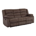thumbnail image 1 of Titan Furnishings Transitional Microfiber Fabric Upholstered Sofa in Brown, 1 of 9