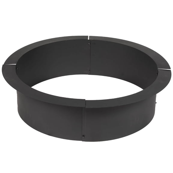 Titan Great Outdoor 38in Dia Steel Fire Pit Liner, 1mm thick DIY Above or In-Ground Outdoor Fire Pit, 4 Panel Steel Ring