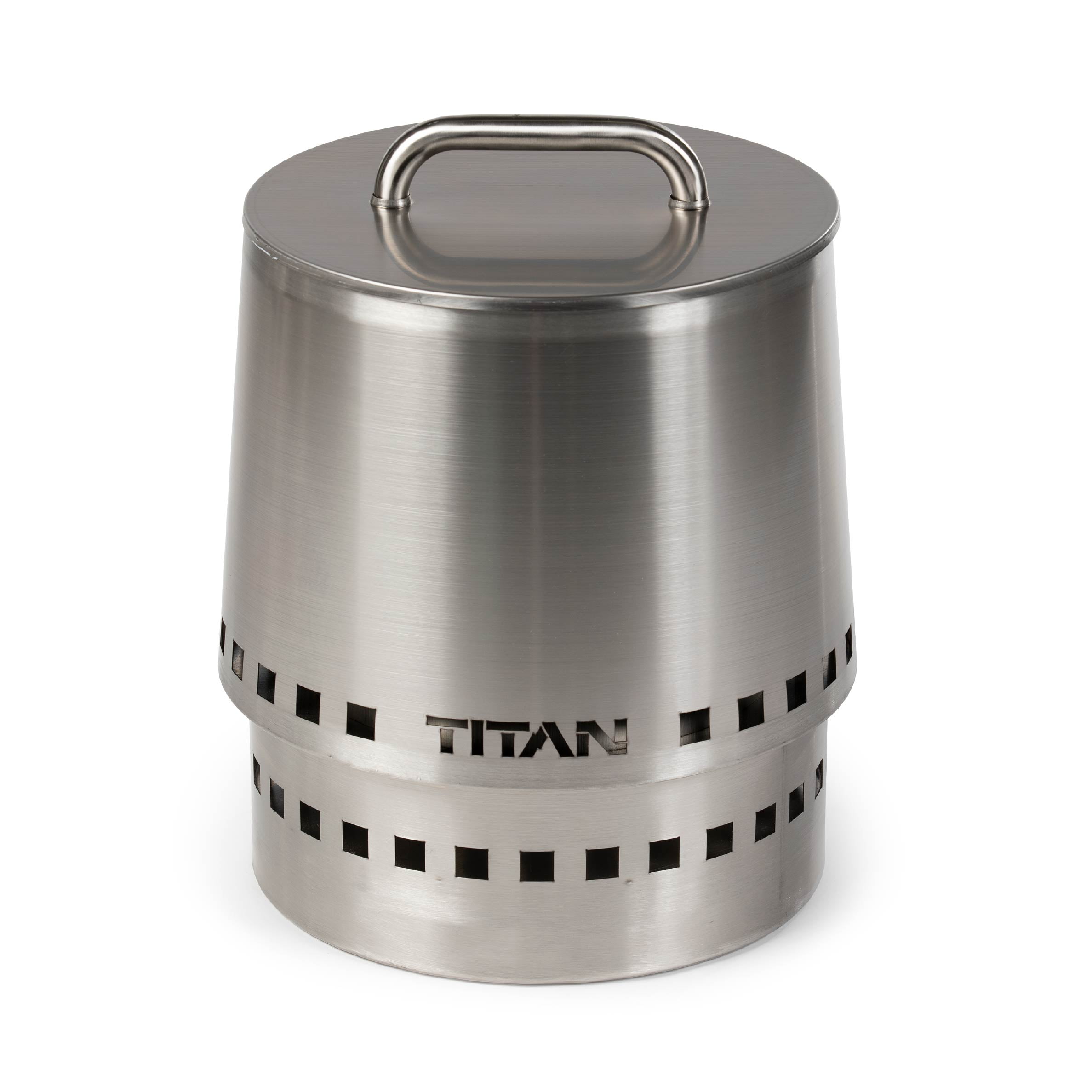 Small Stainless Steel Portable Fire Pit with Lid