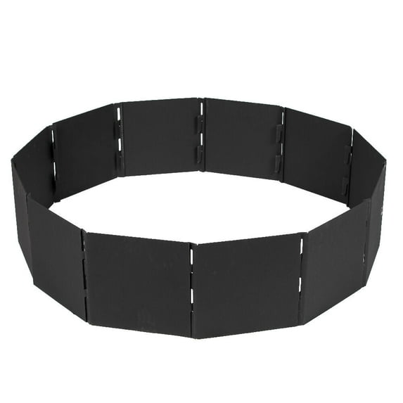 Titan Great Outdoors Heavy Steel 48in Campfire Pit Ring, 12 Panels, Portable Collapsible design, Easy to Transport, Campfires and Bonfires