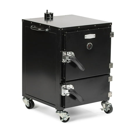 Titan Great Outdoors Reverse Flow Charcoal Vertical Smoker with Heavy Duty Steel Construction