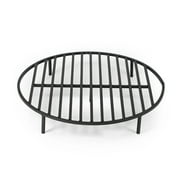 Titan Great Outdoors Round 30.5in Fire Pit Grate, Heavy Duty 1/2in Steel Elevated Log Wood Pit Grate, Burning Fireplace and Firepits