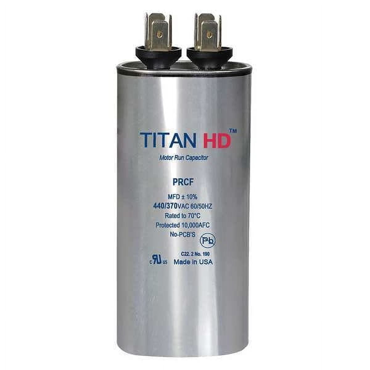 Titan Hd Motor Run Capacitor,45  MFD,4 11/32"  H PRCF45A