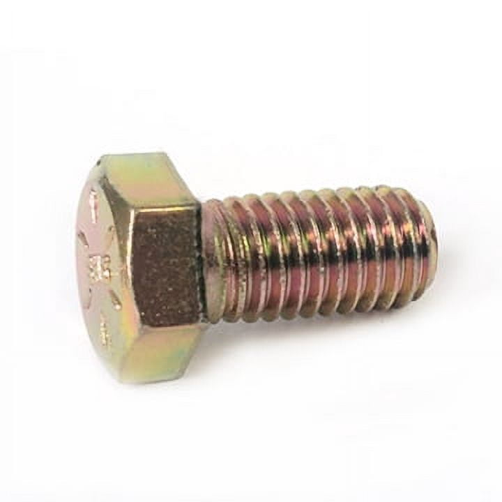 1/2-13 X 7 Inch Grade 8 Zinc Yellow Hex Head Cap Screws - UNC Coarse Thread, Partially Threaded (5 Pack)
