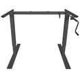 thumbnail image 1 of Titan Manual Hand Crank Adjustable Sit-Stand Standing Desk Frame 50"H 63"W (Black), 1 of 1