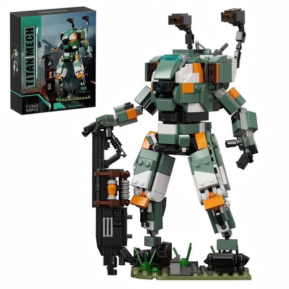 Titan Mech Building Blocks Set Articulated Mech Model 528 Pieces
