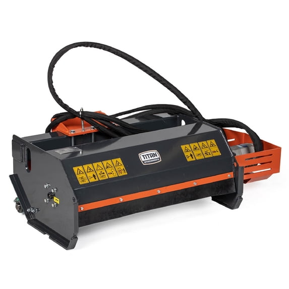 Titan Mini Skid Steer Hydraulic Flail Mower, Mulch up to 3" Material
