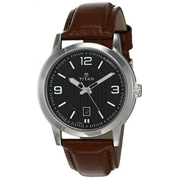 Titan Neo Men's Designer Watch - Quartz, Water Resistant, Brown Leather Strap