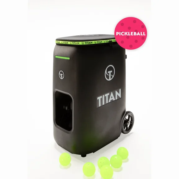 Titan ONE Pickleball Machine with Internal Oscillation & Free App | Coaches, Clubs & Solo Practice, 85 Ball Capacity, Portable with Trolley Handle