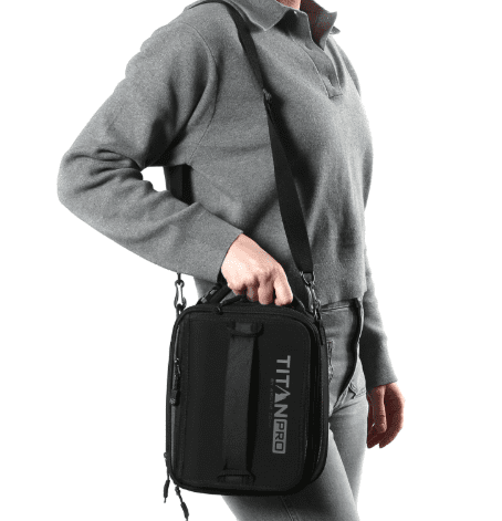 Titan PRO Expandable Lunch Box with Ice Walls & Bento Box Leak Proof 8.45QT Insulated Cooler Bag Keeps Food Cold 6 Hours Arctic Zone - BLACK