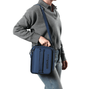 Titan PRO Expandable Lunch Box with Ice Walls & Bento Box Leak Proof 8.45QT Insulated Cooler Bag Keeps Food Cold 6 Hours Arctic Zone - BLUE