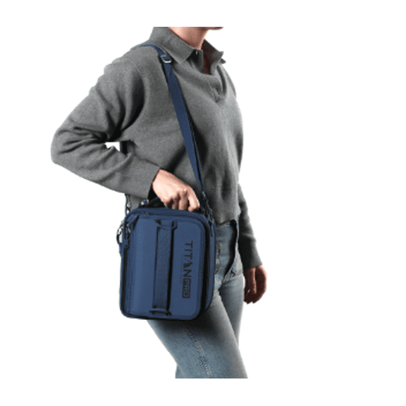 Titan PRO Expandable Lunch Box with Ice Walls & Bento Box Leak Proof 8.45QT Insulated Cooler Bag Keeps Food Cold 6 Hours Arctic Zone - BLUE