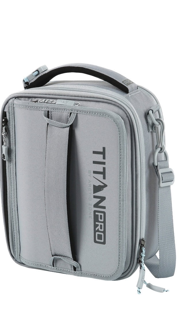 Titan PRO Expandable Lunch Box with Ice Walls & Bento Box Leak Proof 8.45QT Insulated Cooler Bag Keeps Food Cold 6 Hours Arctic Zone - GRAY