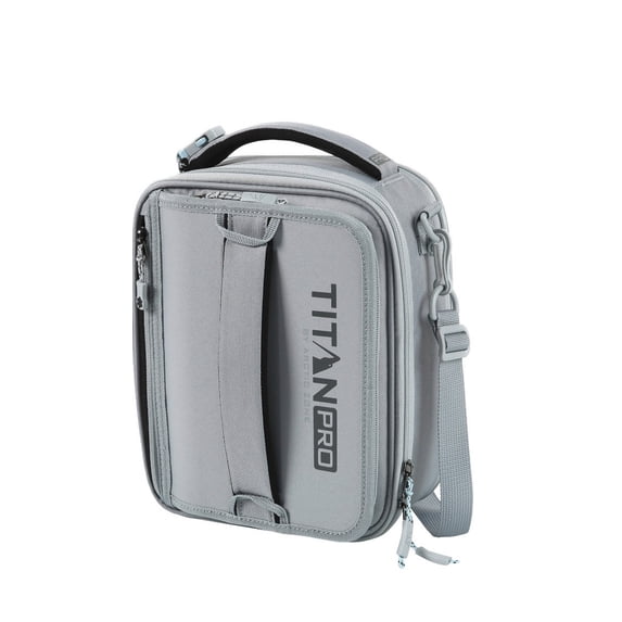 Titan PRO Expandable Lunch Box with Ice Walls & Bento Box Leak Proof 8.45QT Insulated Cooler Bag Keeps Food Cold 6 Hours Arctic Zone - GRAY
