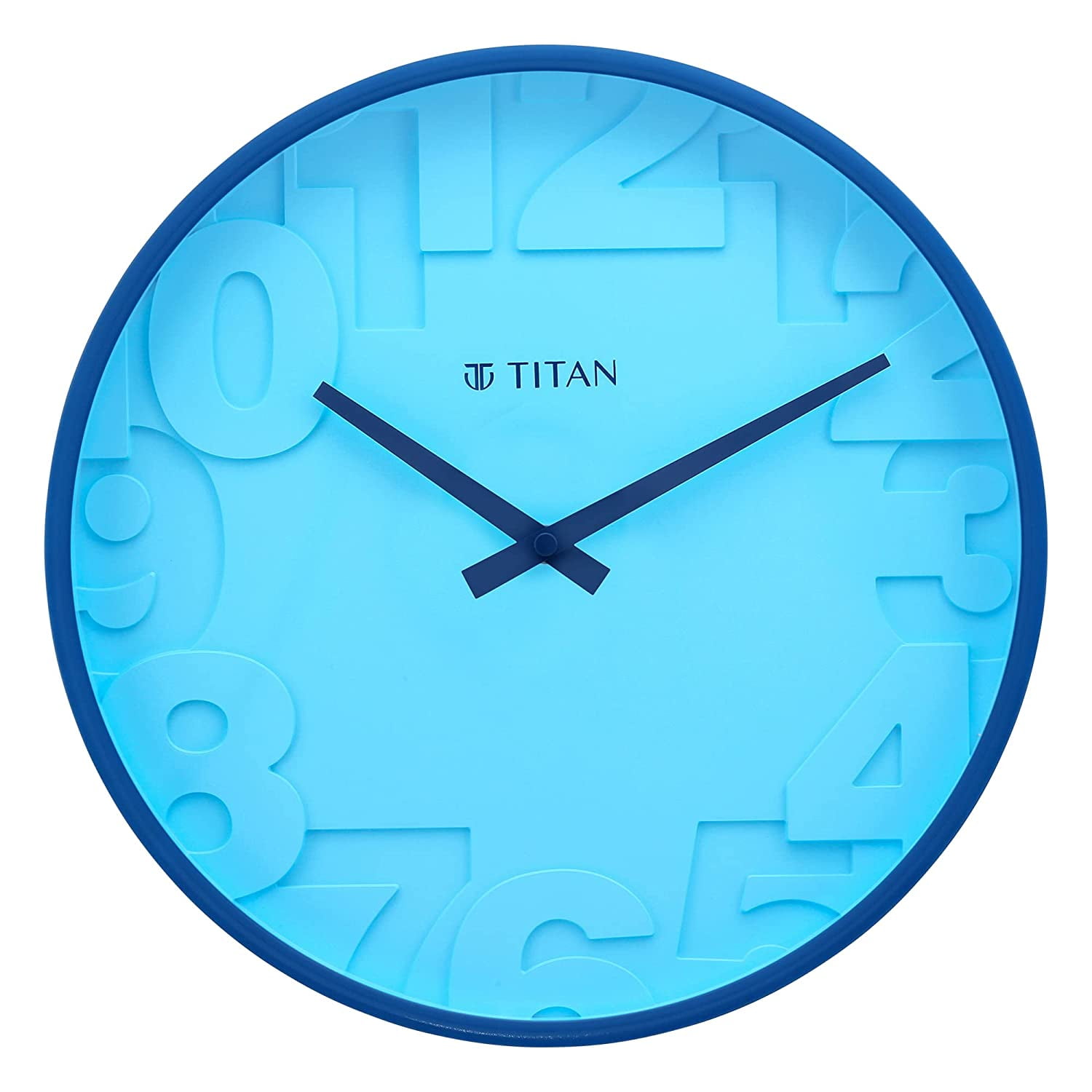 Titan Plastic Wooden Finish Wall Clock with Thermometer & Hygrometer ( 37.0 cm  x 37.0 cm x 4.7 cm , Beige ) 