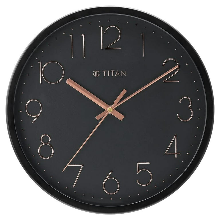 Titan Plastic Classic Wall Clock with Embossed Numerals ( 30.8 cm 