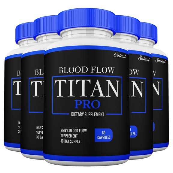 Titan Pro Capsules for Men, Advanced Formula, All-Natural Maximum Strength Male Health, TitanPro Pills Peak Performance (5 Pack)