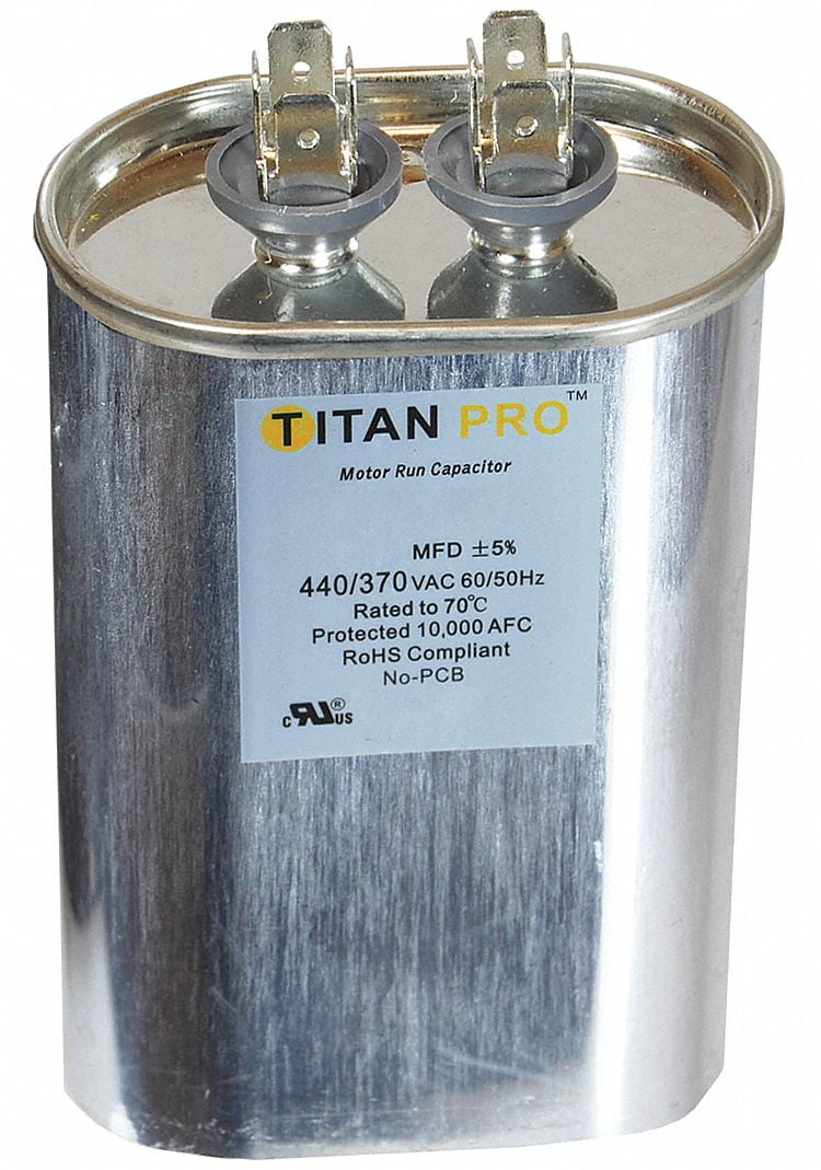 Titan Pro 40 MFD 440/370V Oval Motor Run Capacitor