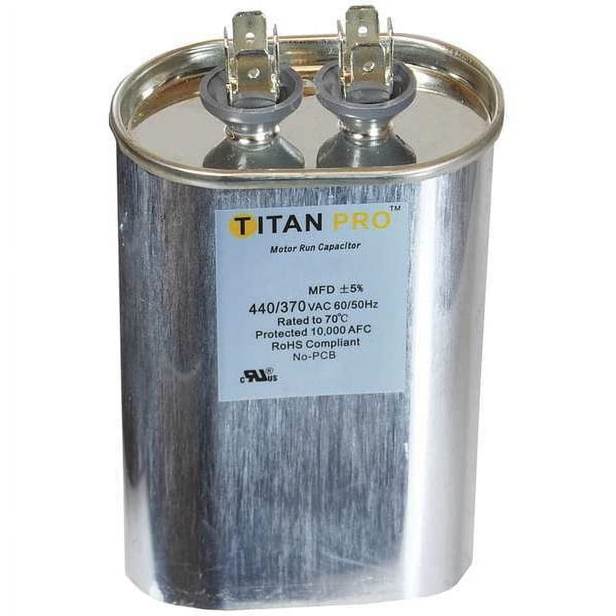 Titan Pro 40 MFD 440/370V Oval Motor Run Capacitor