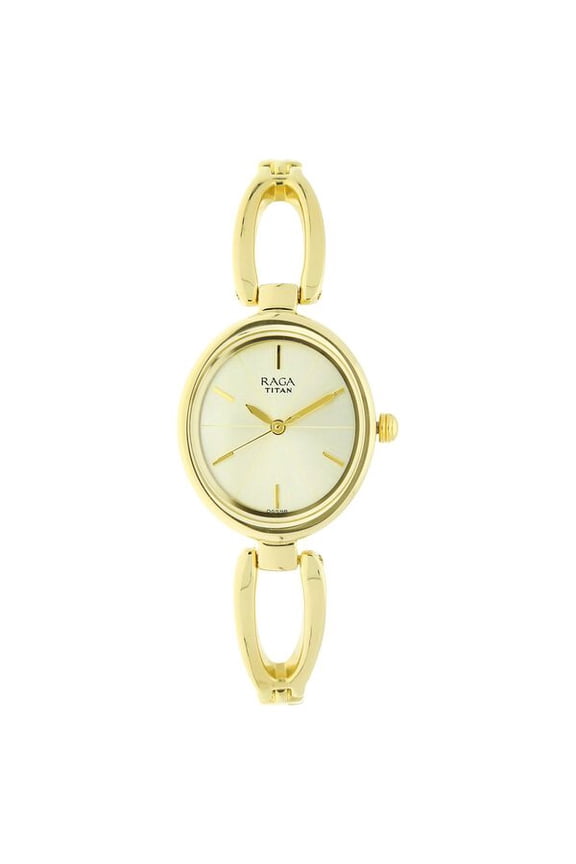 Raga Viva Champagne Dial Golden Colour Metal Strap Watch for Women&nbsp;