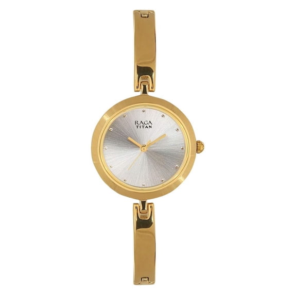 Titan Raga Viva Silver Dial Women Analog Watch With Metal Strap-NR2606YM04