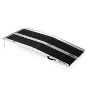 Titan Ramps 5 Foot Multi-Fold Aluminum Wheelchair Ramp w/Grip Surface, 600 Pound Capacity
