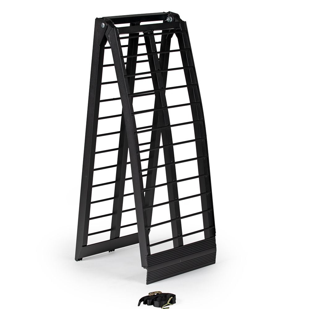 Black Heavy-Duty Foldable Motorcycle Loading Ramp