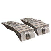 Titan Ramps Aluminum Semi Truck Riser Ramps 20,000 Pound Capacity, Silver