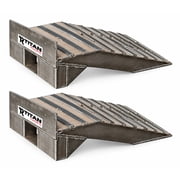 Titan Ramps Aluminum Semi Truck Riser Ramps, 20,000 lb Per Axle Capacity, Silver