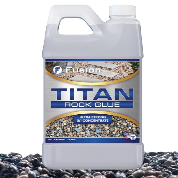 Titan Rock Glue for Landscaping One Gallon Ultra Strong Long-Lasting Adhesive For Rocks and Gravel