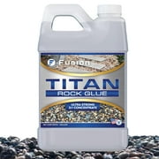 Titan Rock Glue for Landscaping - Stone Glue for Outside Rocks, Small Pebbles, & Pea Gravel, Gravel Binder, Pathway Stabilizer, Long-Lasting Formula, Prevents Erosion (128 Fl Oz) by Fusion Chemical