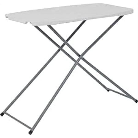 Titan Series 20'' x 30'' Adjustable Height Plastic Folding Table - 10 Pack