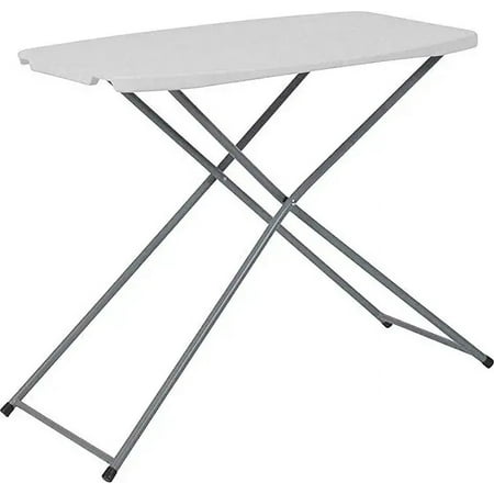 Titan Series 20'' x 30'' Adjustable Height Plastic Folding Table - 5 Pack