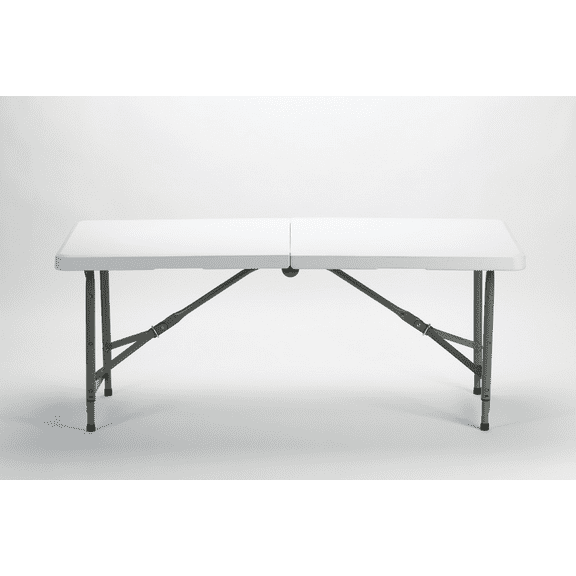 Titan Series Adjustable Height Plastic Bi-Folding Table 24 x 48
