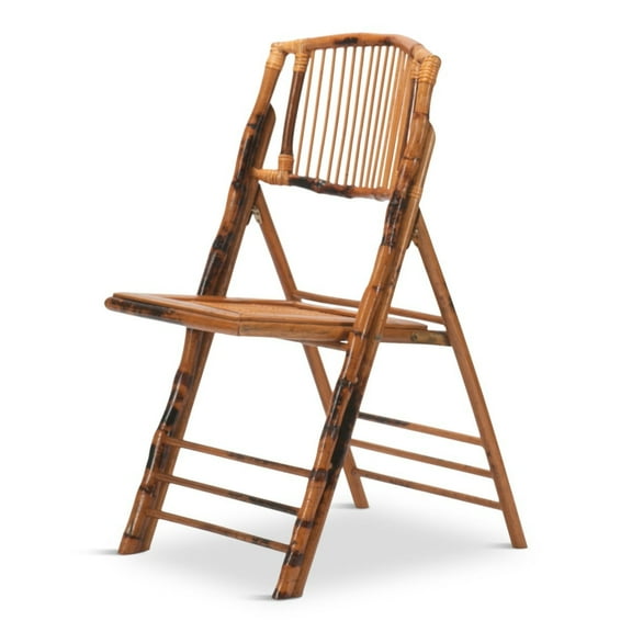 Titan Series Bamboo Folding Chair - Stick Back - 4 Pack