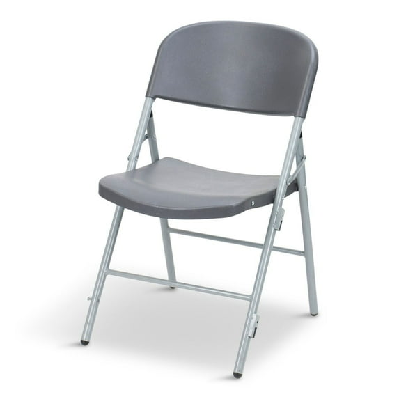 Titan Series Non-Stacking Plastic Folding Chair - Dark Gray