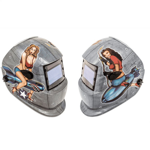 Titan Solar Powered Auto Darkening Welding Helmet, Large Viewing Area 3.86" x 2.17", Variable Shades