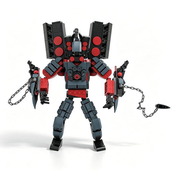 Titan Speaker Man Mecha Building Set, 531 PCS SciFi Robot Model, 25cm Collectible Action Figure Building Blocks Toy for Boys Age 8+