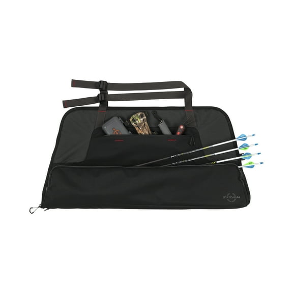 Titan Spindle Lockable Single Compound Bow Archery Case, Black & Dark Gray