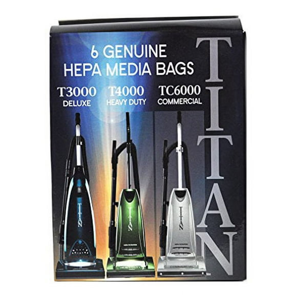 6 Titan T3000, T4000, TC6000 HEPA Paper Vacuum Bags Vacuum Cleaner Bags