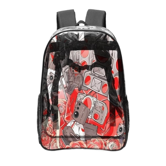 Titan TV Man Pattern Transparent Backpack Lightweight And fashionable Showcasing Personality And Leading The Trend