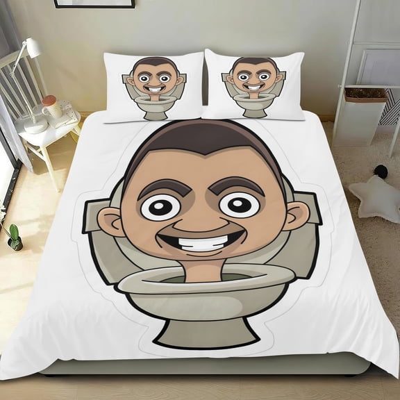 Titan TV Man Themed Bed Sheet Set Three Piece Set 53x79 Inches Comfortable And Skin Friendly Unique Design Creating A Star Studded Night