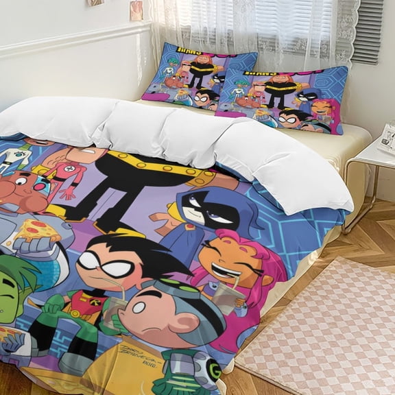 Titan Teen Bedding Set 3 Piece, Bedroom Duvet Cover Set, 1 Duvet Cover And 2 Pillowcase (Comforter Not Included) Queen 90"x90"