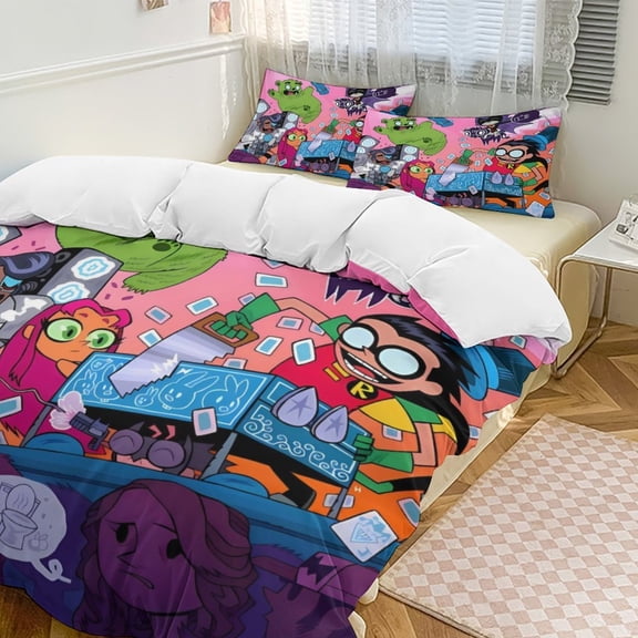 Titan Teen Bedding Set 3 Piece, Bedroom Duvet Cover Set, 1 Duvet Cover And 2 Pillowcase (Comforter Not Included) Queen 90"x90"