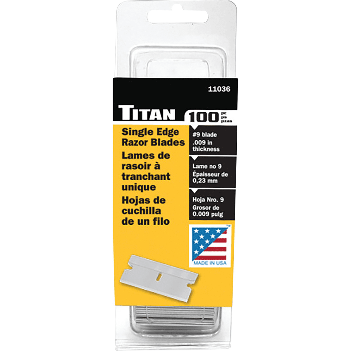 Titan Tools 11036 100 Piece #9 Single Edge Razor Blades - Walmart.com
