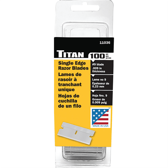 Titan Tools 11036 100 Piece #9 Single Edge Razor Blades