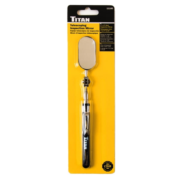 Titan Tools 11185 1 Inch x 2 Inch Oval Telescoping Inspection Mirror